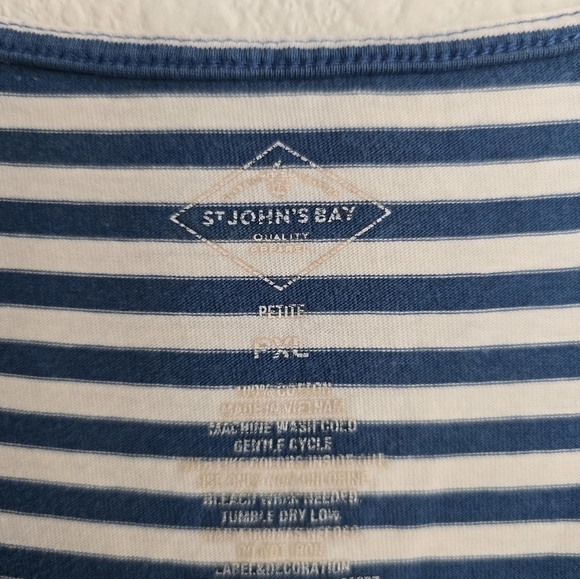 St John's Bay Blouse Women PXL Floral Short Sleeve Embroidery Lightweight - Picture 7 of 10